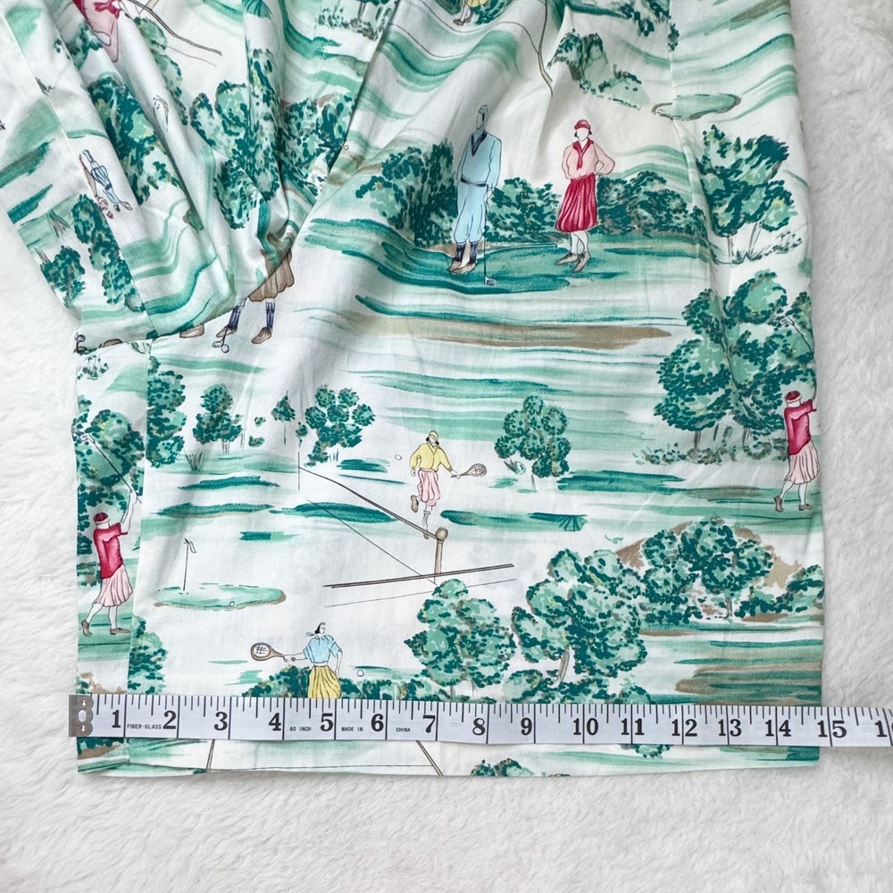 Vtg Tail Colorful Floral Pleated Tennis Golf High Waist Shorts Pockets Sz 10 - Picture 11 of 11